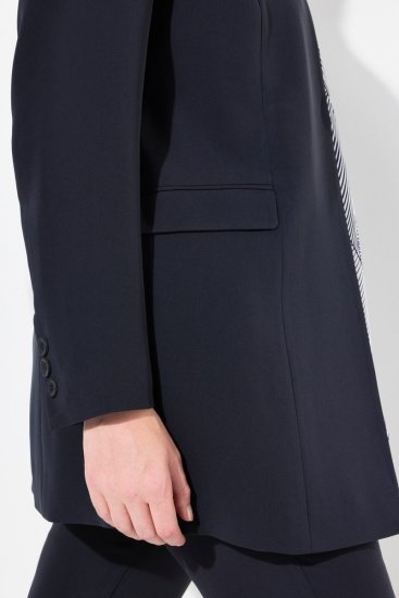 Ulla Popken 823318 Blazer à col montant Bleu marine - Blazers - Blazers grande taille pour femme