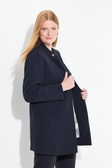 Ulla Popken 823318 Blazer à col montant Bleu marine - Blazers - Blazers grande taille pour femme