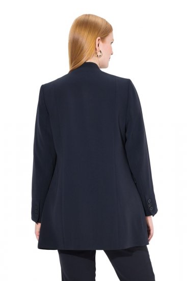 Ulla Popken 823318 Blazer à col montant Bleu marine - Blazers - Blazers grande taille pour femme