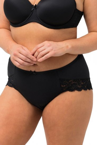 Ulla Popken 824106 Culottes en dentelle lot de 2 Noir - Culottes - 