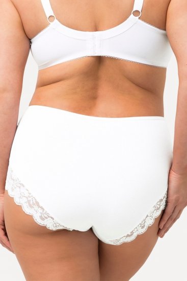 Ulla Popken 824106 Boxers en dentelle lot de 2 Blanc - Culottes - 