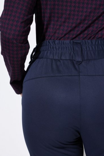 Ulla Popken 824297 Pantalon softshell à guêtres pare-neige Bleu marine - Vêtements de ski - 