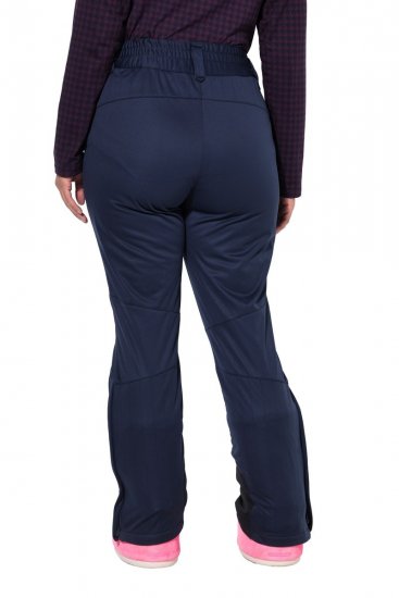 Ulla Popken 824297 Pantalon softshell à guêtres pare-neige Bleu marine - Vêtements de ski - 
