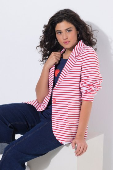 Ulla Popken 824355 Blazer en jersey Corail - Blazers - Blazers grande taille pour femme
