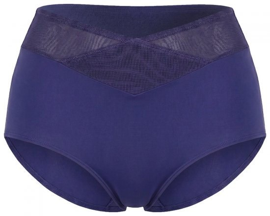 Ulla Popken 825676 Culotte gainante taille haute Bleu roi - Lingerie gainante - 