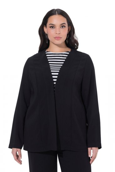 Ulla Popken 825828 Veste Noir - Vestes - Vestes femme grande taille