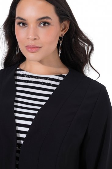 Ulla Popken 825828 Veste Noir - Vestes - Vestes femme grande taille