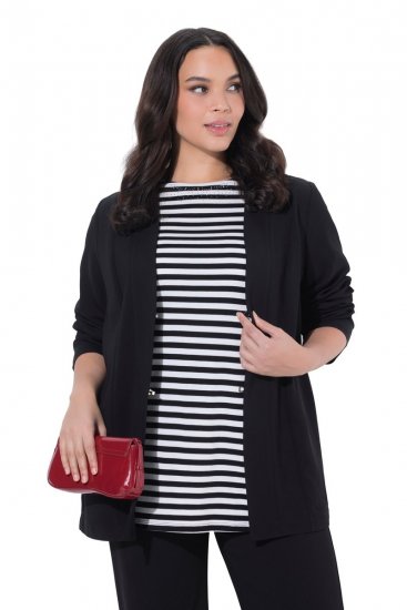 Ulla Popken 825828 Veste Noir - Vestes - Vestes femme grande taille