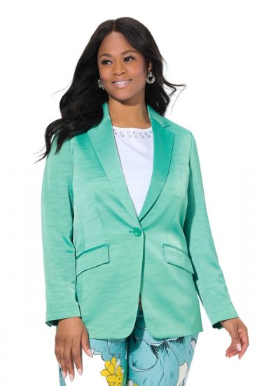 Ulla Popken 826161 Blazer texturé Vert - Blazers - Blazers grande taille pour femme