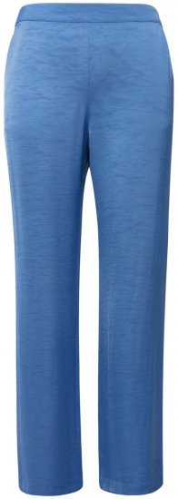 Ulla Popken 826163 Pantalon de tailleur large Bleu denim - Pantalons en tissu - Pantalons fluides femme grande taille