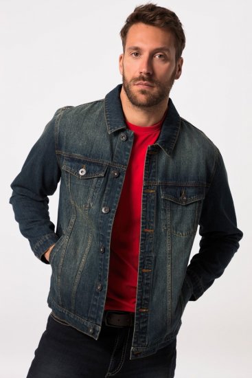 JP1880 Denim Jacket Dark Blue Denim - Vestes - Vestes Homme Grandes Tailles