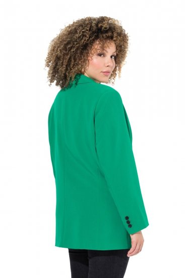 Ulla Popken 826487 Blazer oversize à poches à rabat Vert émeraude - Blazers - Blazers grande taille pour femme