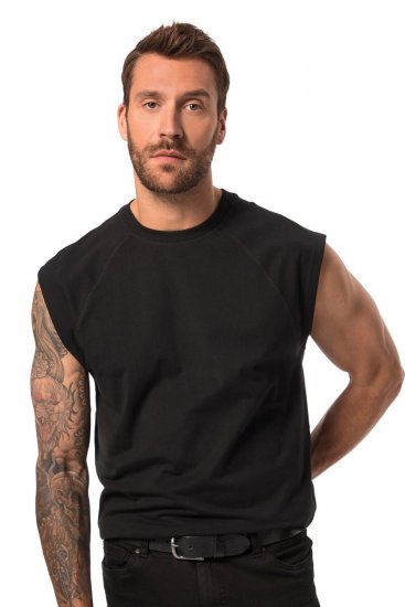 JP1880 826660 Débardeur à épaules tombantes Noir - T-shirts - T-shirts Homme Grande Taille