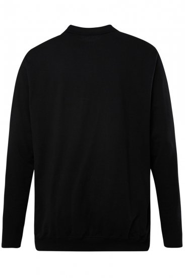 JP1880 827115 Polo à manches longues coupe ventre Noir - Polos - Polos homme grande taille