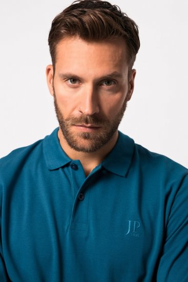 JP1880 Polo Shirt Long Sleeve Blue - Polos - Polos homme grande taille