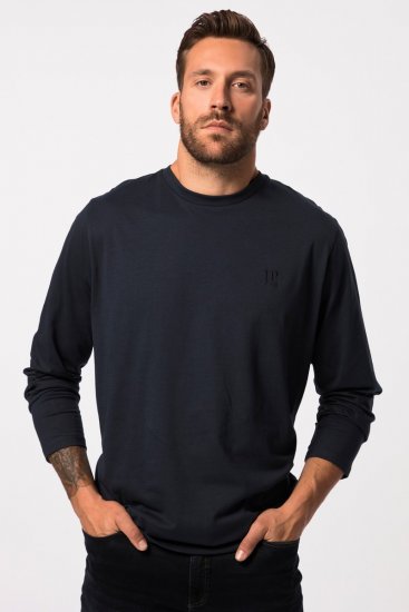 JP1880 827128 T-shirt à manches longues coupe ventre Bleu marine - T-shirts - T-shirts Homme Grande Taille