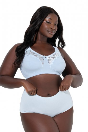 Ulla Popken 827465 Shorties en dentelle lot de 3 Bleu - Culottes - 