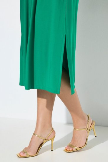 Ulla Popken 827908 Robe en jersey sans manches Vert - Robes en jersey - 