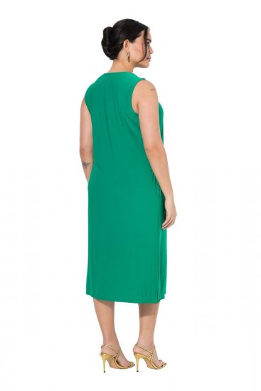 Ulla Popken 827908 Robe en jersey sans manches Vert - Robes en jersey - 