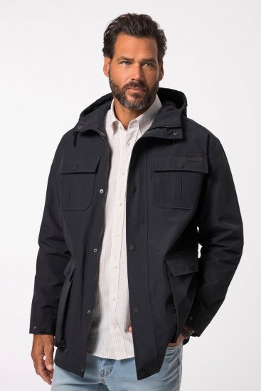 JP1880 828706 Veste de pluie à zip dissimulé Bleu marine - Vestes - Vestes Homme Grandes Tailles