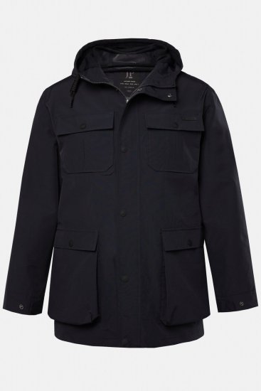 JP1880 828706 Veste de pluie à zip dissimulé Bleu marine - Vestes - Vestes Homme Grandes Tailles