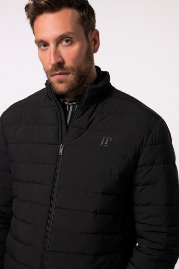 JP1880 Jacket Quilted Stand-up Collar Black - Vestes - Vestes Homme Grandes Tailles