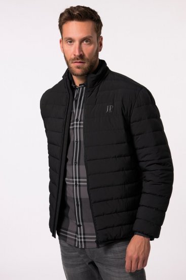 JP1880 Jacket Quilted Stand-up Collar Black - Vestes - Vestes Homme Grandes Tailles