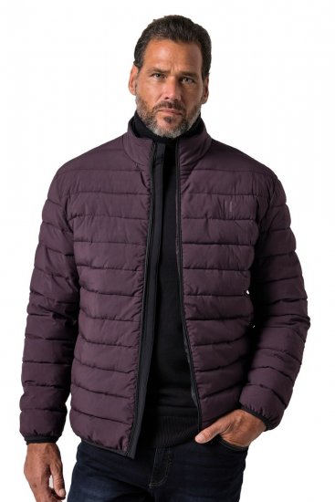 JP1880 828991 Veste matelassée à col montant Prune - Vestes - Vestes Homme Grandes Tailles