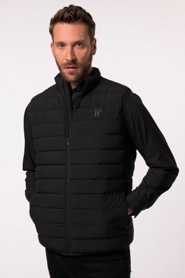 JP1880 Quilted Gilet Stand-Up Collar Black - Vestes - Vestes Homme Grandes Tailles