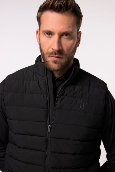 JP1880 Quilted Gilet Stand-Up Collar Black - Vestes - Vestes Homme Grandes Tailles