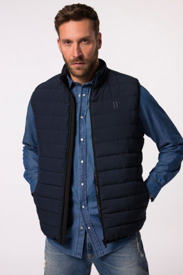JP1880 Quilted Vest Techno Down Padding Navy - Vestes - Vestes Homme Grandes Tailles