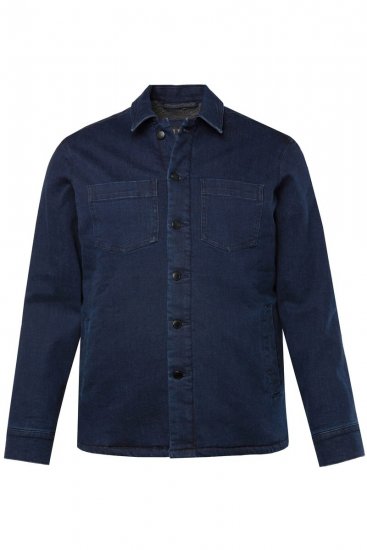 JP1880 829251 Veste en jean à doublure teddy Bleu foncé - Vestes - Vestes Homme Grandes Tailles