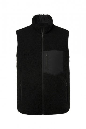 Jay-Pi 829716 Gilet réversible avec teddy Noir - Vestes - Vestes Homme Grandes Tailles