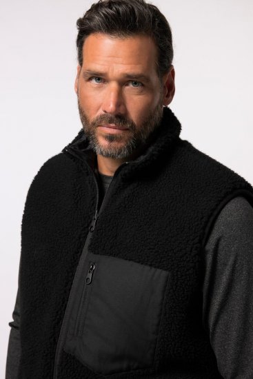 Jay-Pi 829716 Gilet réversible avec teddy Noir - Vestes - Vestes Homme Grandes Tailles