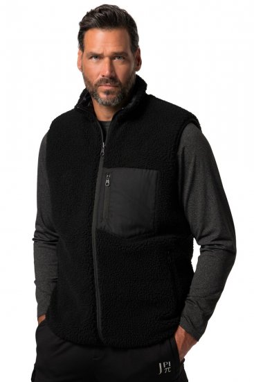 Jay-Pi 829716 Gilet réversible avec teddy Noir - Vestes - Vestes Homme Grandes Tailles