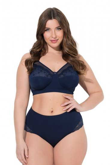 Ulla Popken 830094 Culottes en dentelle lot de 2 Bleu marine - Culottes - 