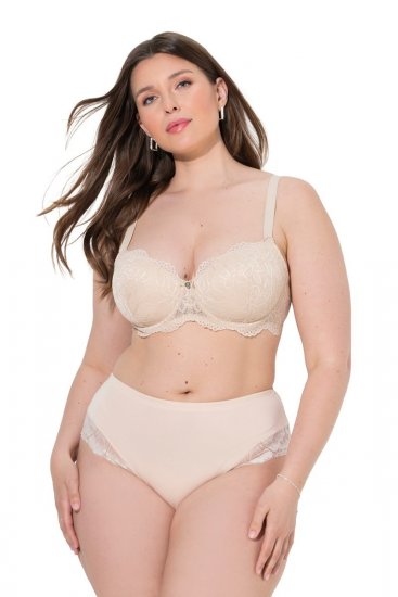 Ulla Popken 830094 Culottes en dentelle lot de 2 Beige - Culottes - 