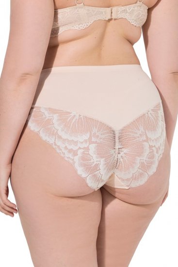 Ulla Popken 830094 Culottes en dentelle lot de 2 Beige - Culottes - 