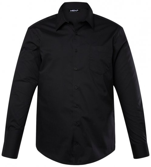 Men+ 753 Chemise business manches longues à col classique Noir - Chemises - Chemises Grandes Tailles Hommes