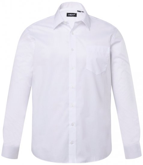 Men+ 753 Chemise business manches longues à col classique Blanc - Chemises - Chemises Grandes Tailles Hommes