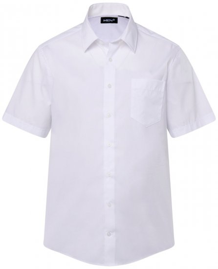 Men+ 756 Chemise business manches courtes à col classique Blanc - Chemises - Chemises Grandes Tailles Hommes