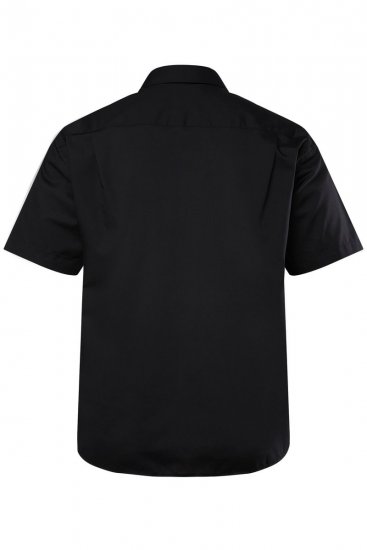 Men+ 758 Chemise business manches courtes à col ouvert Noir - Chemises - Chemises Grandes Tailles Hommes