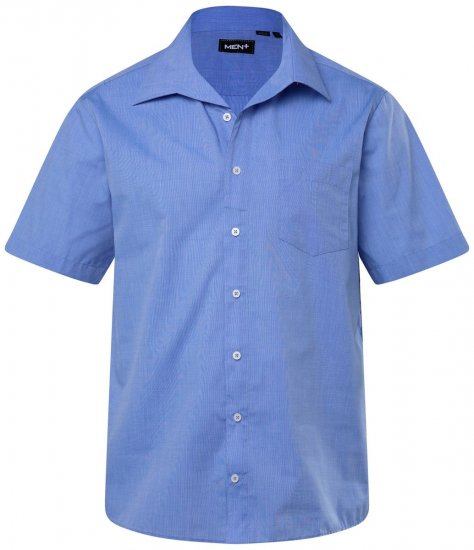 Men+ 758 Chemise business manches courtes à col ouvert Bleu clair - Chemises - Chemises Grandes Tailles Hommes
