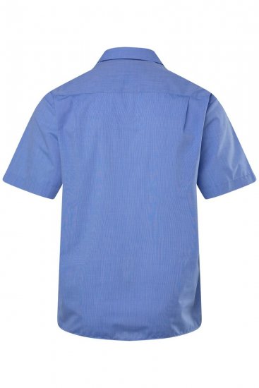 Men+ 758 Chemise business manches courtes à col ouvert Bleu clair - Chemises - Chemises Grandes Tailles Hommes