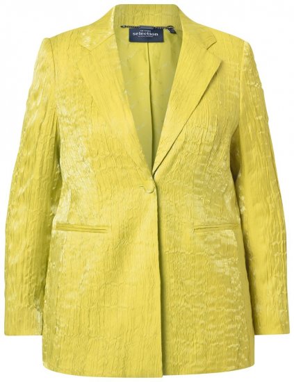 Ulla Popken 830767 Blazer froissé Vert clair - Blazers - Blazers grande taille pour femme