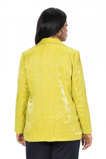 Ulla Popken 830767 Blazer froissé Vert clair - Blazers - Blazers grande taille pour femme
