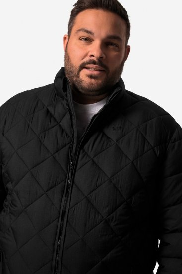 Men+ 494 Veste matelassée à col montant Noir - Vestes - Vestes Homme Grandes Tailles