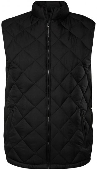 Men+ 578 Gilet matelassé à col montant Noir - Vestes - Vestes Homme Grandes Tailles