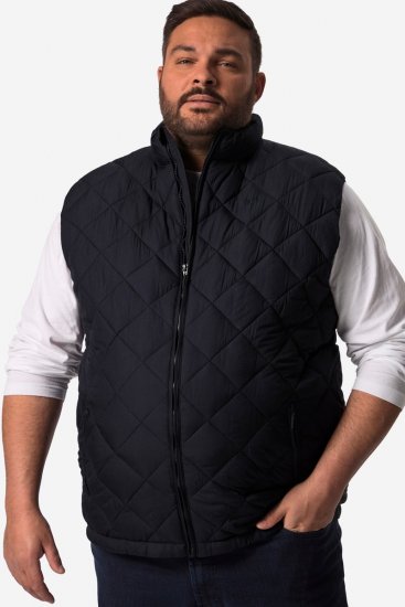 Men+ 578 Gilet matelassé à col montant Bleu marine - Vestes - Vestes Homme Grandes Tailles