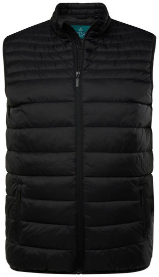 Boston Park 583 Gilet matelassé à col montant Noir - Vestes - Vestes Homme Grandes Tailles